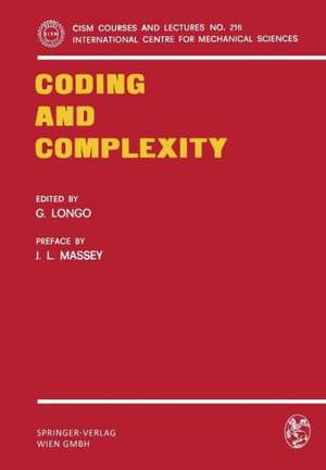 Coding and Complexity de G. Longo