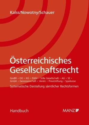 Österreichisches Gesellschaftsrecht de Susanne Kalss