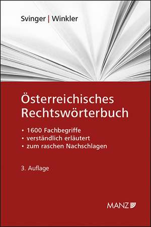 Österreichisches Rechtswörterbuch de Ute Svinger