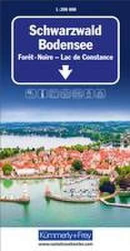 Kümmerly+Frey Strassenkarte Schwarzwald, Bodensee 1:200.000 de Hallwag Kümmerly+Frey AG