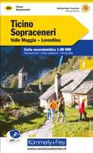 Kümmerly+Frey Wanderkarte 26 Ticino, Sopraceneri 1:60.000 de Hallwag Kümmerly+Frey AG