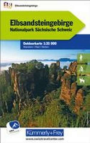 Elbsandsteingebirge Nationalpark Sächsische Schweiz, Nr. 18 Outdoorkarte Deutschland 1:35 000 de Hallwag Kümmerly+Frey AG