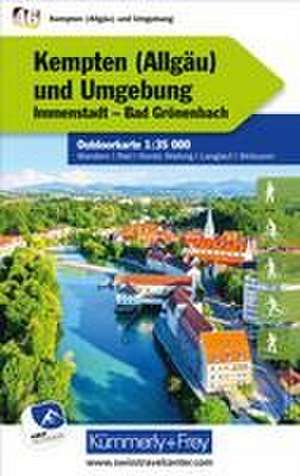 Kümmerly+Frey Outdoorkarte Deutschland 46 Kempten (Allgäu) und Umgebung 1:35.000 de Hallwag Kümmerly+Frey AG