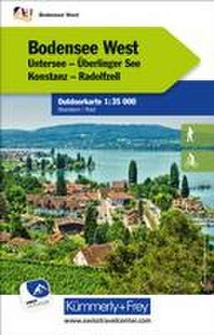 Kümmerly+Frey Outdoorkarte Deutschland 43 Bodensee West 1:35.000 de Hallwag Kümmerly+Frey AG