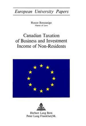 Canadian Taxation of Business and Investment Income of Non-Residents