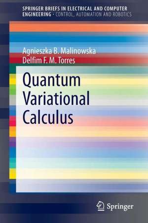 Quantum Variational Calculus de Agnieszka B. Malinowska