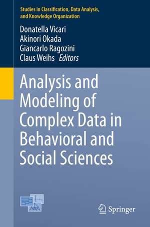 Analysis and Modeling of Complex Data in Behavioral and Social Sciences de Donatella Vicari