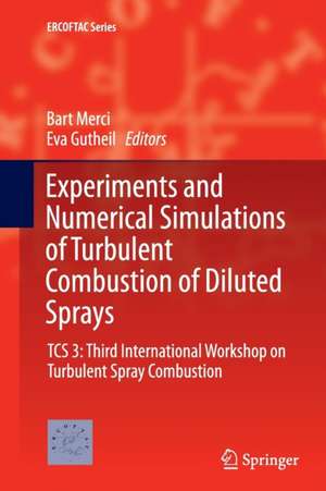 Experiments and Numerical Simulations of Turbulent Combustion of Diluted Sprays: TCS 3: Third International Workshop on Turbulent Spray Combustion de Bart Merci