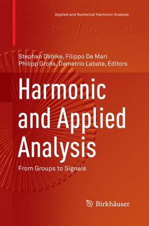 Harmonic and Applied Analysis de Stephan Dahlke