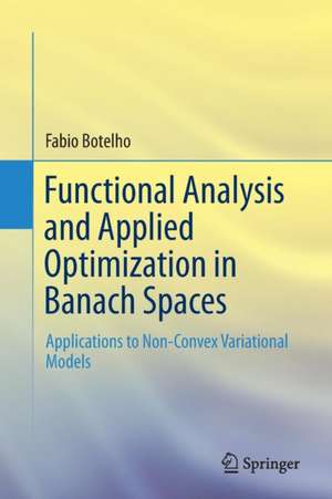 Functional Analysis and Applied Optimization in Banach Spaces: Applications to Non-Convex Variational Models de Fabio Botelho