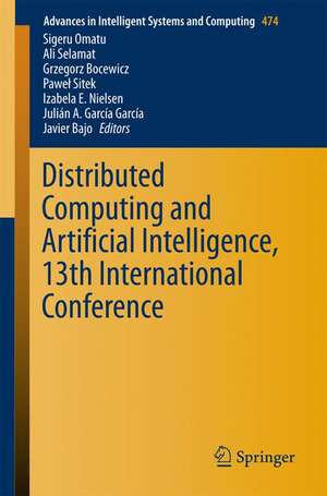 Distributed Computing and Artificial Intelligence, 13th International Conference de Sigeru Omatu