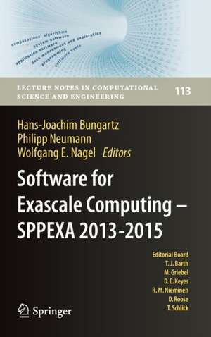 Software for Exascale Computing - SPPEXA 2013-2015 de Hans-Joachim Bungartz