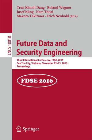 Future Data and Security Engineering de Tran Khanh Dang