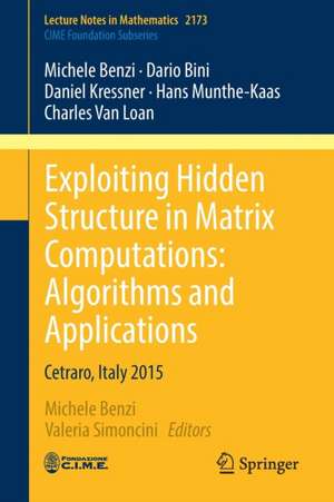 Exploiting Hidden Structure in Matrix Computations: Algorithms and Applications: Cetraro, Italy 2015 de Michele Benzi