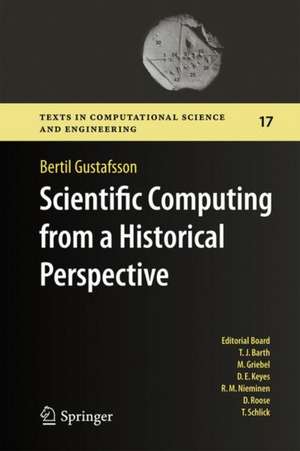 Scientific Computing: A Historical Perspective de Bertil Gustafsson