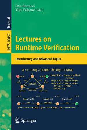 Lectures on Runtime Verification: Introductory and Advanced Topics de Ezio Bartocci