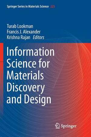 Information Science for Materials Discovery and Design de Turab Lookman