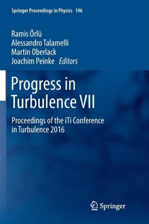 Progress in Turbulence VII: Proceedings of the iTi Conference in Turbulence 2016 de Ramis Örlü