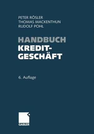 Handbuch Kreditgeschäft de Peter Rösler