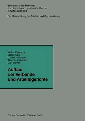 Aufbau der Verbände und Arbeitsgerichte de Walter Hantsche