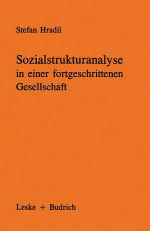 Sozialstrukturanalyse in einer fortgeschrittenen Gesellschaft: Von Klassen und Schichten zu Lagen und Milieus de Stefan Hradil