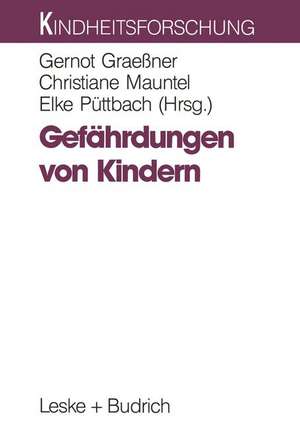 Gefährdungen von Kindern: Problemfelder und präventive Ansätze im Kinderschutz de Gernot Graeßner