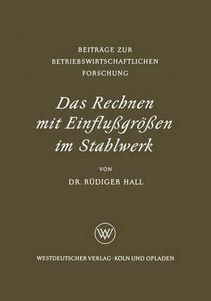 Das Rechnen mit Einflußgrößen im Stahlwerk de Rüdiger Hall