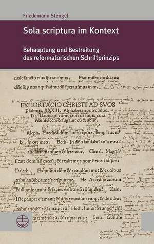 Sola scriptura im Kontext de Friedemann Stengel