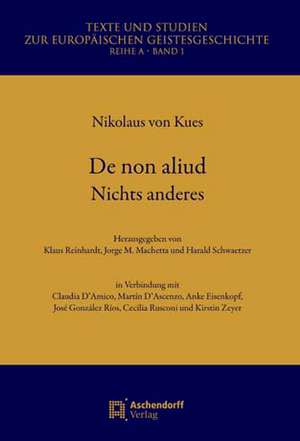 De non aliud. Nichts anderes de Nikolaus von Kues