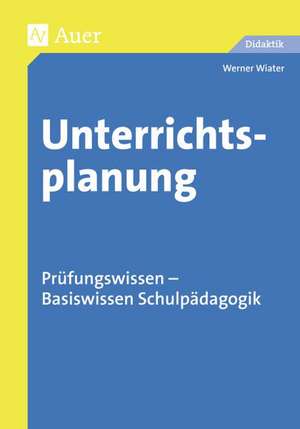 Unterrichtsplanung de Werner Wiater