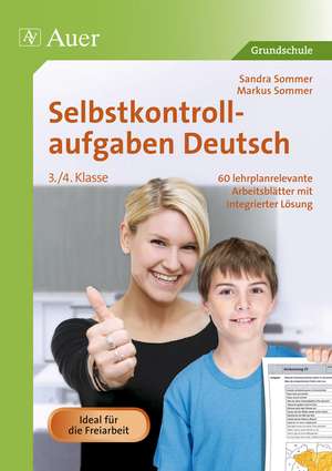 Selbstkontrollaufgaben Deutsch 3.-4. Klasse de Sandra Sommer