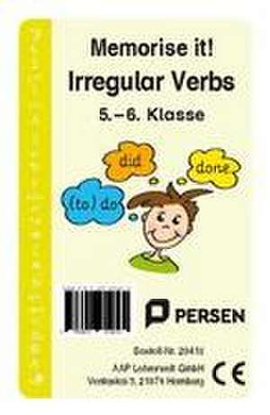 Memorise it! Irregular Verbs de Josephine Finkenstein