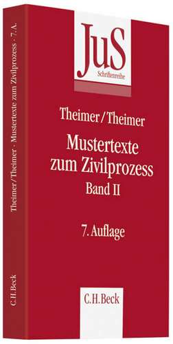 Mustertexte zum Zivilprozess Band II: Besondere Verfahren erster und zweiter Instanz, Relationstechn de Otto Tempel