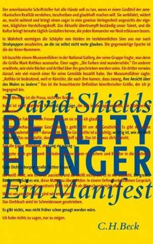 Reality Hunger de David Shields