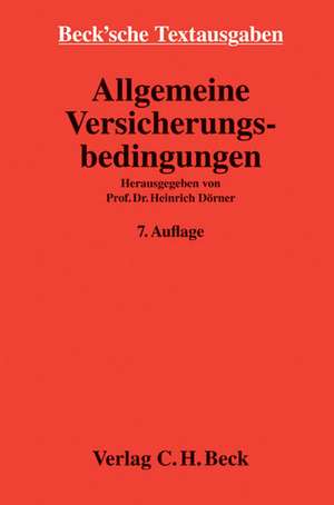 Allgemeine Versicherungsbedingungen de Heinrich Dörner