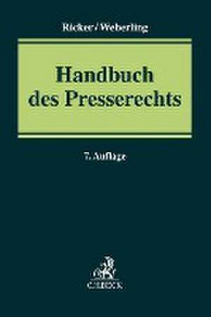 Handbuch des Presserechts de Martin Löffler