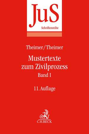 Mustertexte zum Zivilprozess Band I: Erkenntnisverfahren erster Instanz de Clemens Theimer