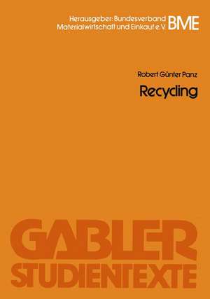 Recycling de Robert Günter Panz