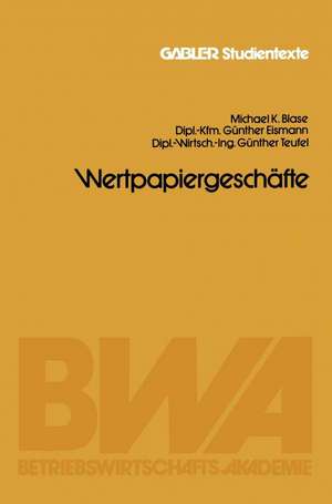 Wertpapiergeschäfte de Michael K. Blase