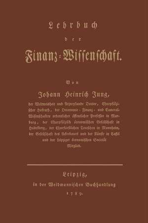 Lehrbuch der Finanz-Wissenschaft de Johann Heinrich Jung-Stilling