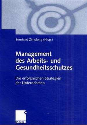 Management des Arbeits- und Gesundheitsschutzes: Die erfolgreichen Strategien der Unternehmen de Bernhard Zimolong