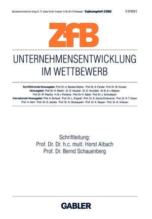 Unternehmensentwicklung im Wettbewerb de Horst Albach