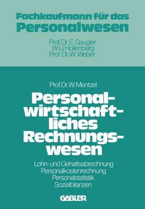 Personalwirtschaftliches Rechnungswesen de Wolfgang Mentzel