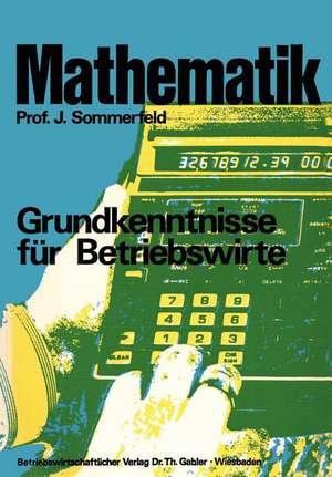 Mathematik: Grundkenntnisse für Betriebswirte de Johannes Sommerfeld