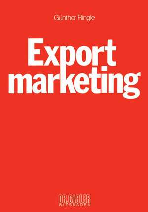 Exportmarketing de Günther Ringle