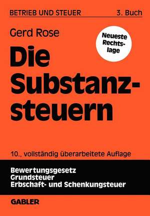 Die Substanzsteuern de Gerd Rose