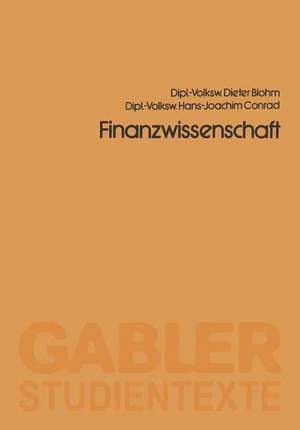 Finanzwissenschaft de Dieter Blohm