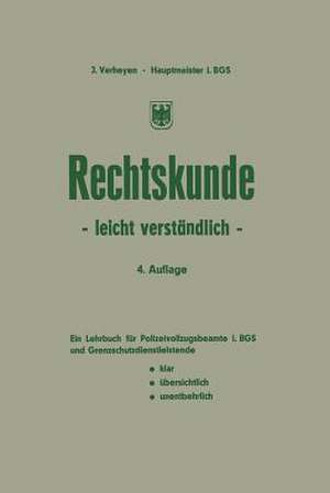 Rechtskunde — leicht verständlich de Josef Verheyen