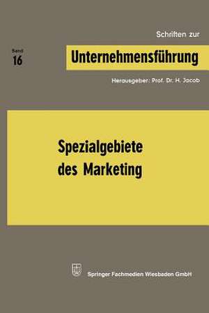 Spezialgebiete des Marketing de Prof. Dr. H. Jacob