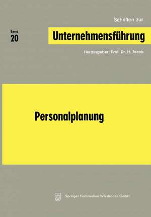 Personalplanung de H. Jacob